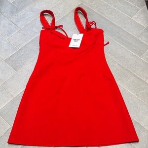 Princess Polly Red Bow Strap Mini Dress